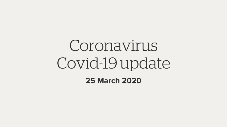 COVID update March 25 Text